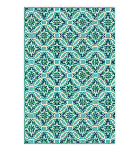 Plow & Hearth Synthetic Rugs Indoor Living Indoor/Outdoor Lexington Medallion Rug