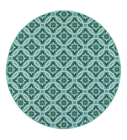 Plow & Hearth Synthetic Rugs Indoor Living Indoor/Outdoor Lexington Medallion Rug