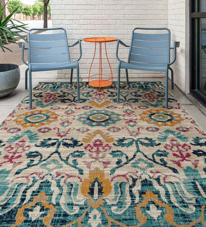 Plow & Hearth Synthetic Rugs Indoor Living Indoor/Outdoor Oakland Garden Polypropylene Rug
