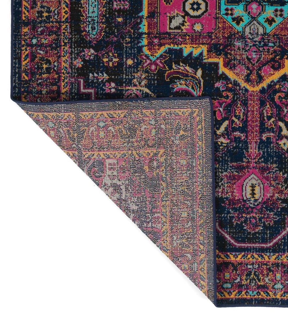 Plow & Hearth Synthetic Rugs Indoor Living Indoor/Outdoor Oakland Medallion Polypropylene Rug