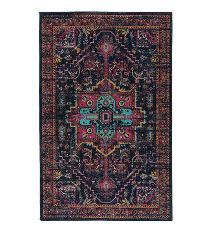 Plow & Hearth Synthetic Rugs Indoor Living Indoor/Outdoor Oakland Medallion Polypropylene Rug