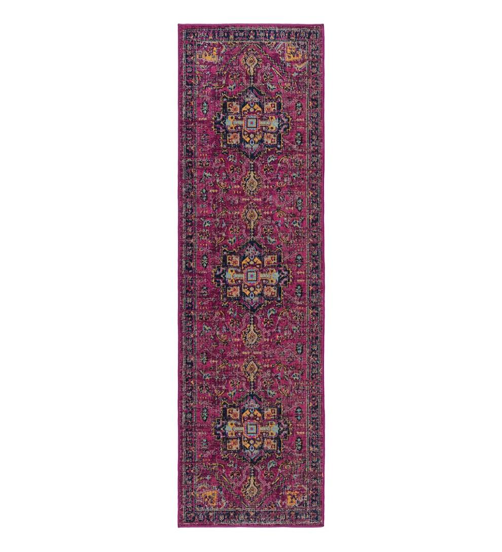 Plow & Hearth Synthetic Rugs Indoor Living Indoor/Outdoor Oakland Medallion Polypropylene Rug