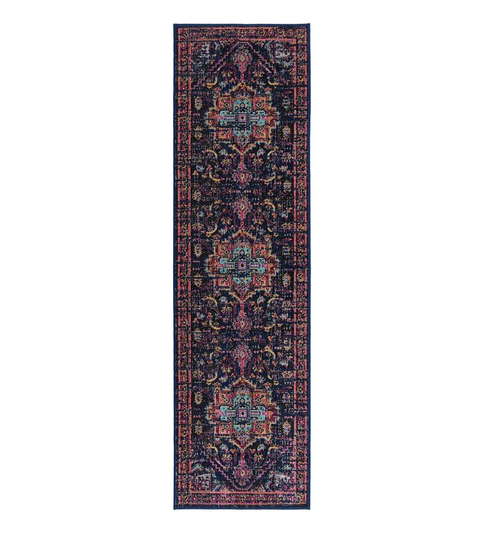 Plow & Hearth Synthetic Rugs Indoor Living Indoor/Outdoor Oakland Medallion Polypropylene Rug