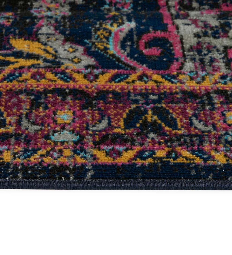Plow & Hearth Synthetic Rugs Indoor Living Indoor/Outdoor Oakland Medallion Polypropylene Rug