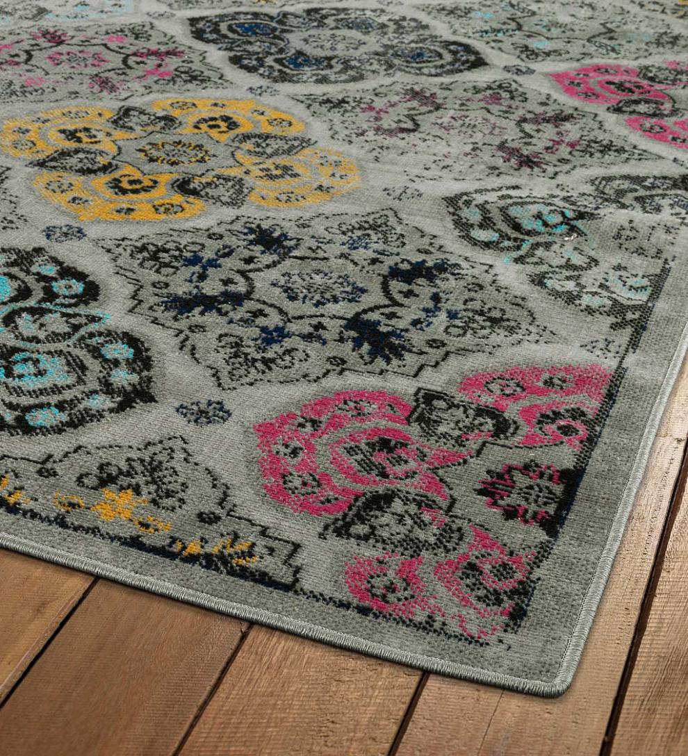 Plow & Hearth Synthetic Rugs Indoor Living Indoor/Outdoor Oakland Panel Polypropylene Rug