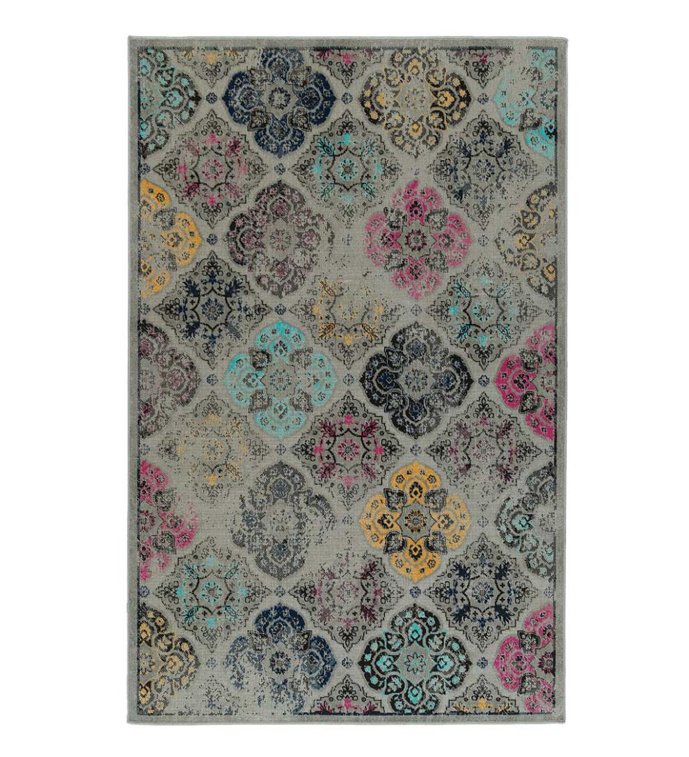 Plow & Hearth Synthetic Rugs Indoor Living Indoor/Outdoor Oakland Panel Polypropylene Rug