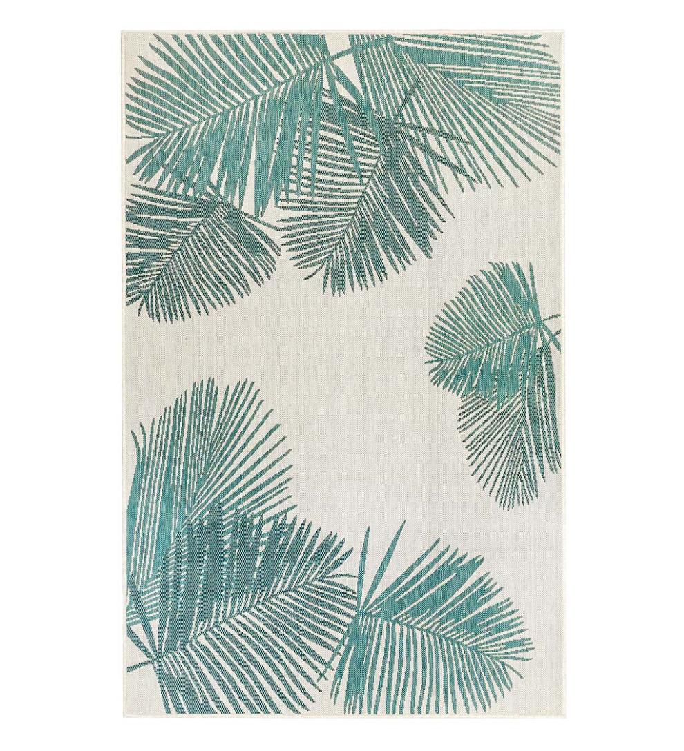 Plow & Hearth Synthetic Rugs Indoor Living Indoor/Outdoor Textured Palms Polypropylene Rug
