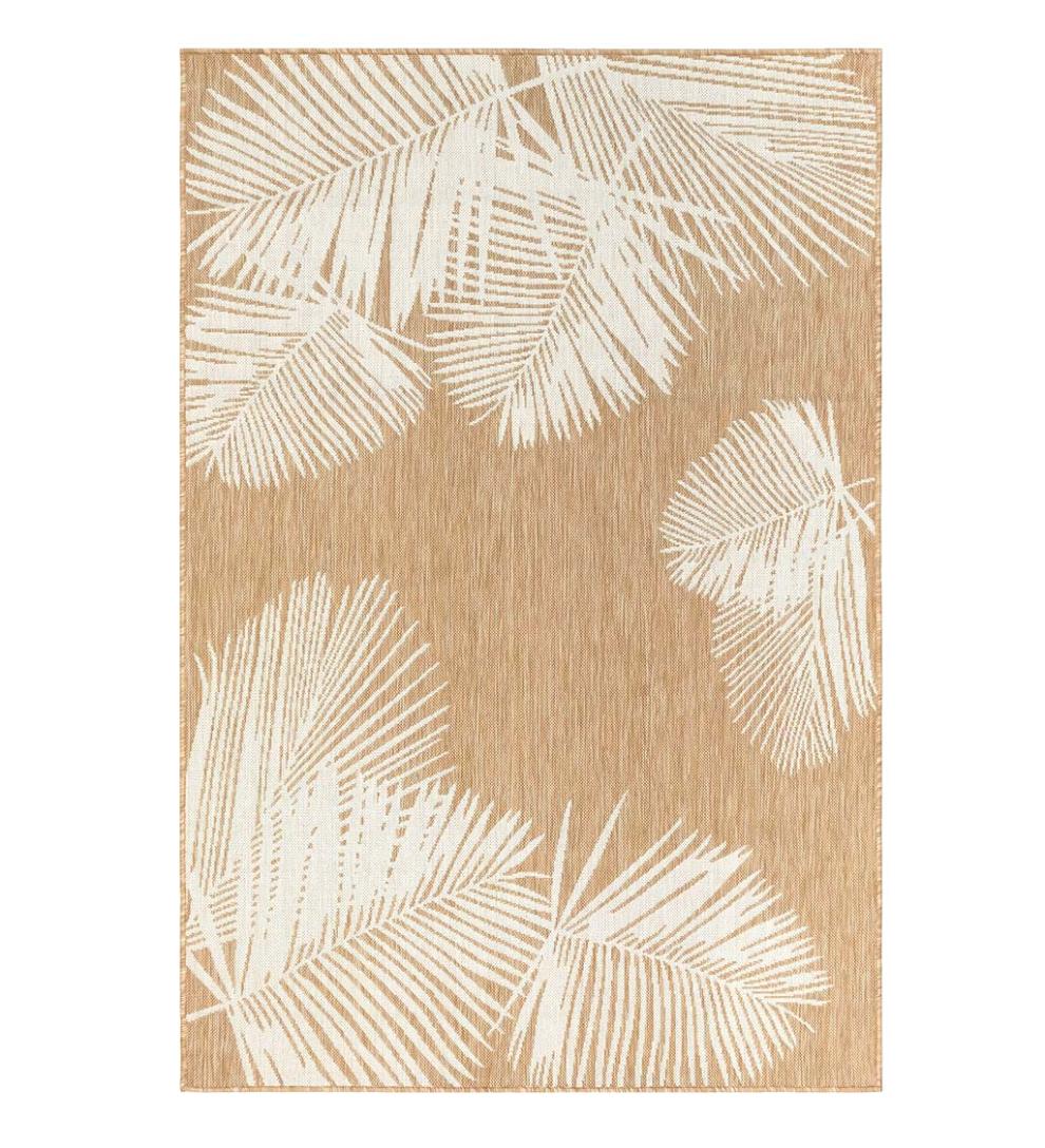 Plow & Hearth Synthetic Rugs Indoor Living Indoor/Outdoor Textured Palms Polypropylene Rug