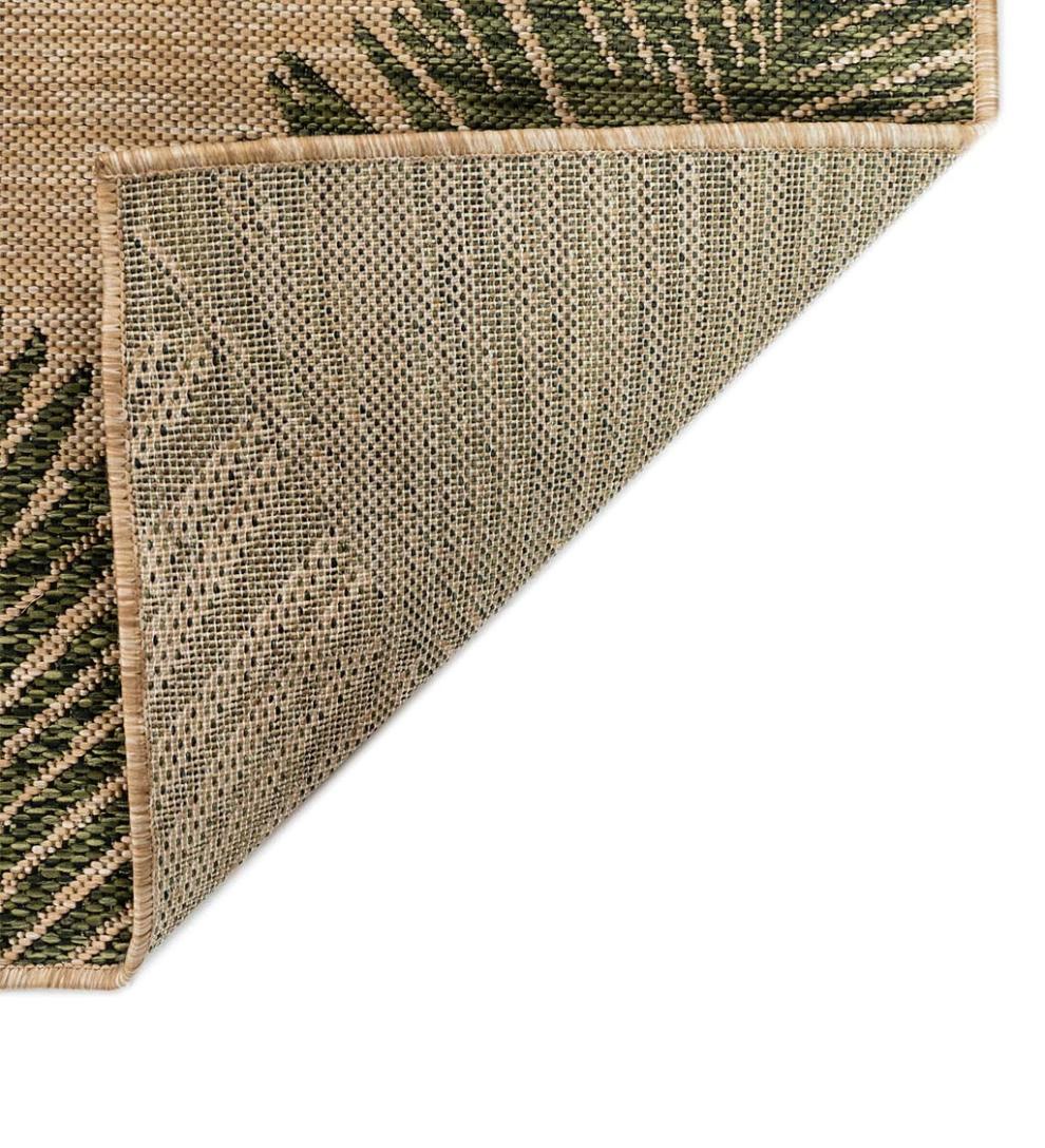 Plow & Hearth Synthetic Rugs Indoor Living Indoor/Outdoor Textured Palms Polypropylene Rug