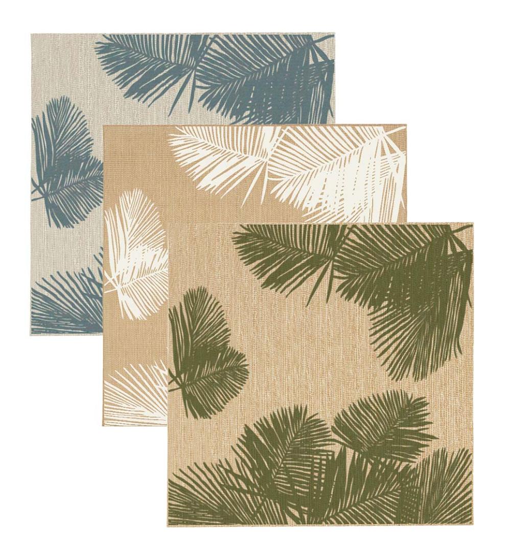 Plow & Hearth Synthetic Rugs Indoor Living Indoor/Outdoor Textured Palms Polypropylene Rug
