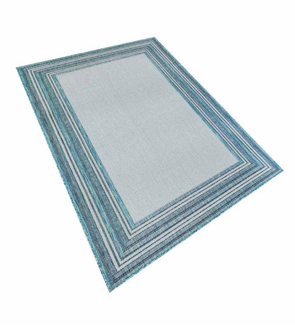 Plow & Hearth Synthetic Rugs Indoor Living Indoor/Outdoor Textured Polypropylene Border Rug