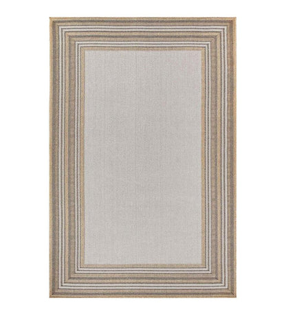Plow & Hearth Synthetic Rugs Indoor Living Indoor/Outdoor Textured Polypropylene Border Rug