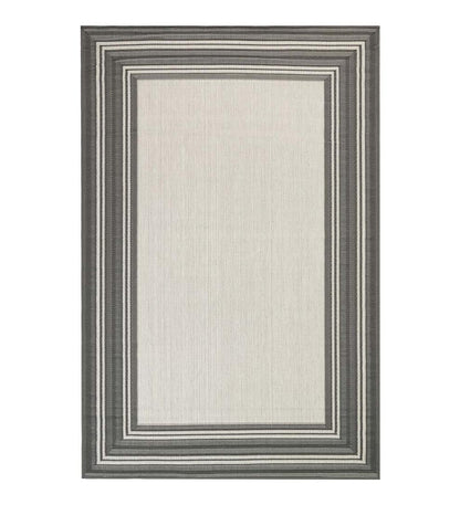 Plow & Hearth Synthetic Rugs Indoor Living Indoor/Outdoor Textured Polypropylene Border Rug