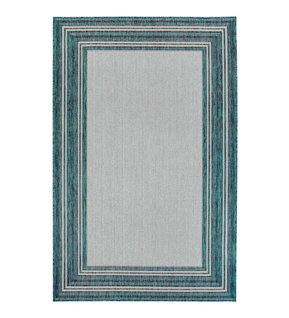 Plow & Hearth Synthetic Rugs Indoor Living Indoor/Outdoor Textured Polypropylene Border Rug