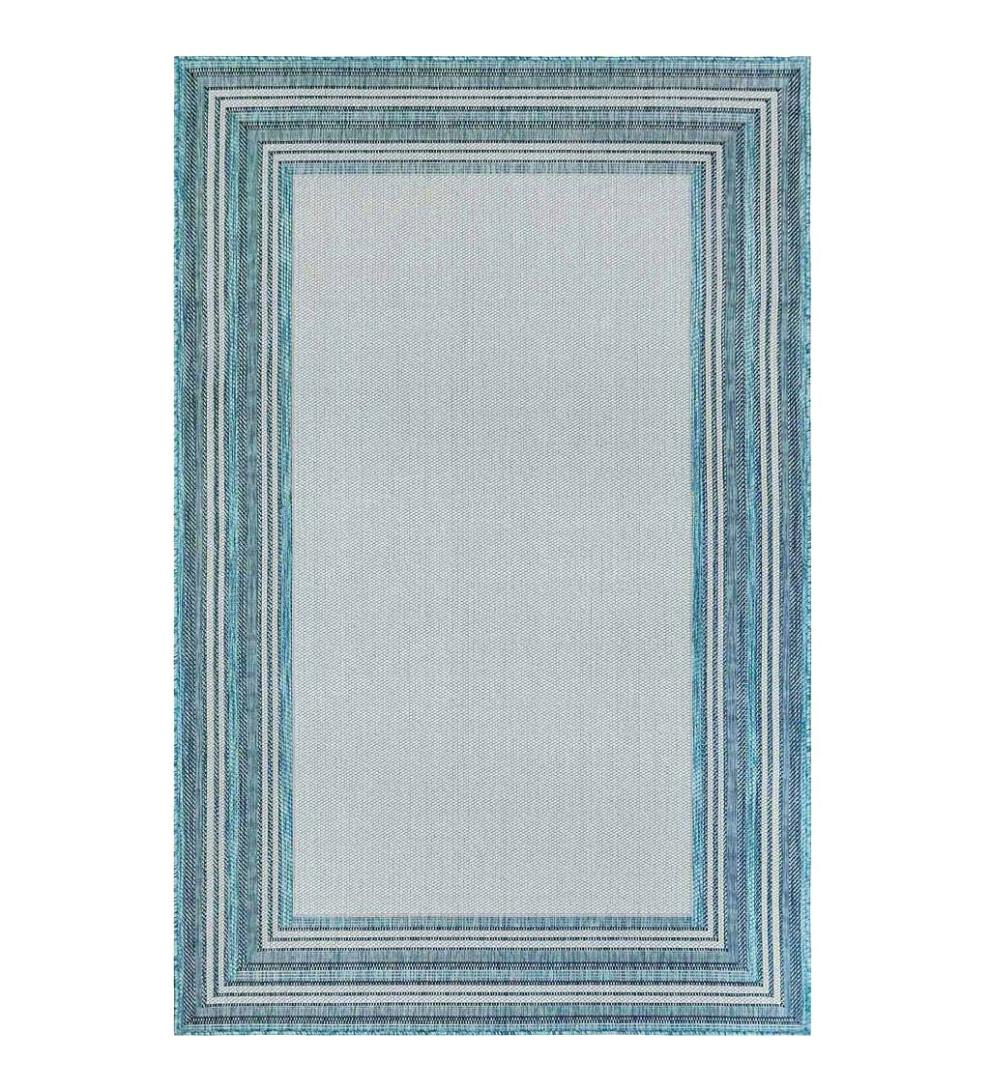 Plow & Hearth Synthetic Rugs Indoor Living Indoor/Outdoor Textured Polypropylene Border Rug
