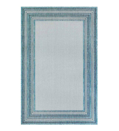 Plow & Hearth Synthetic Rugs Indoor Living Indoor/Outdoor Textured Polypropylene Border Rug