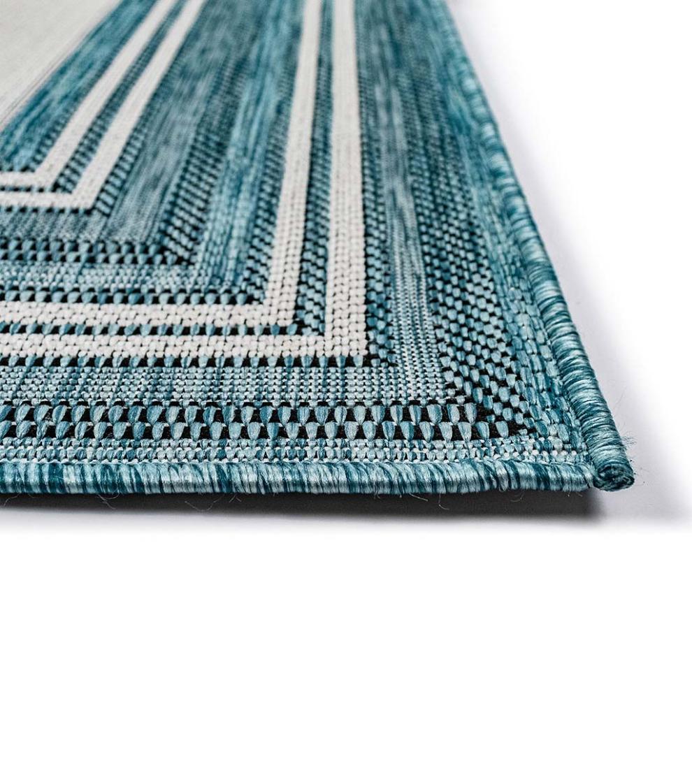 Plow & Hearth Synthetic Rugs Indoor Living Indoor/Outdoor Textured Polypropylene Border Rug