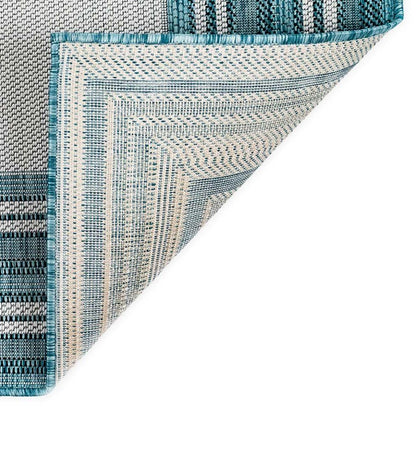 Plow & Hearth Synthetic Rugs Indoor Living Indoor/Outdoor Textured Polypropylene Border Rug
