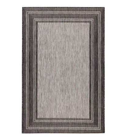 Plow & Hearth Synthetic Rugs Indoor Living Indoor/Outdoor Textured Polypropylene Border Rug