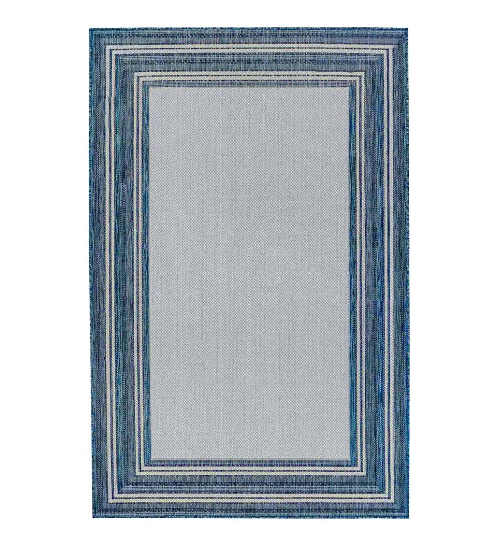 Plow & Hearth Synthetic Rugs Indoor Living Indoor/Outdoor Textured Polypropylene Border Rug