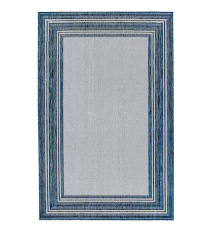 Plow & Hearth Synthetic Rugs Indoor Living Indoor/Outdoor Textured Polypropylene Border Rug