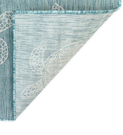 Plow & Hearth Synthetic Rugs Indoor Living Indoor/Outdoor Textured Sea Turtles Polypropylene Rug