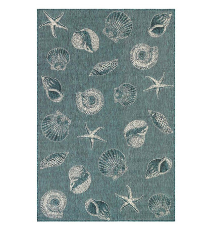 Plow & Hearth Synthetic Rugs Indoor Living Indoor/Outdoor Textured Shells Polypropylene Rug