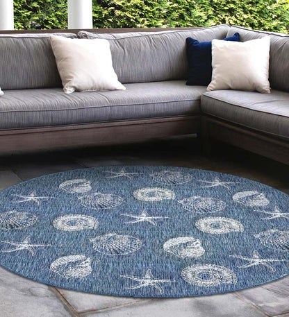 Plow & Hearth Synthetic Rugs Indoor Living Indoor/Outdoor Textured Shells Polypropylene Rug