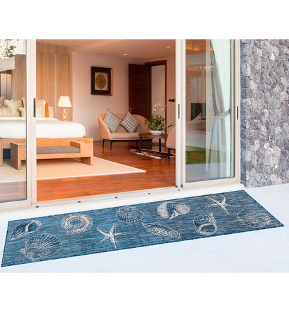 Plow & Hearth Synthetic Rugs Indoor Living Indoor/Outdoor Textured Shells Polypropylene Rug