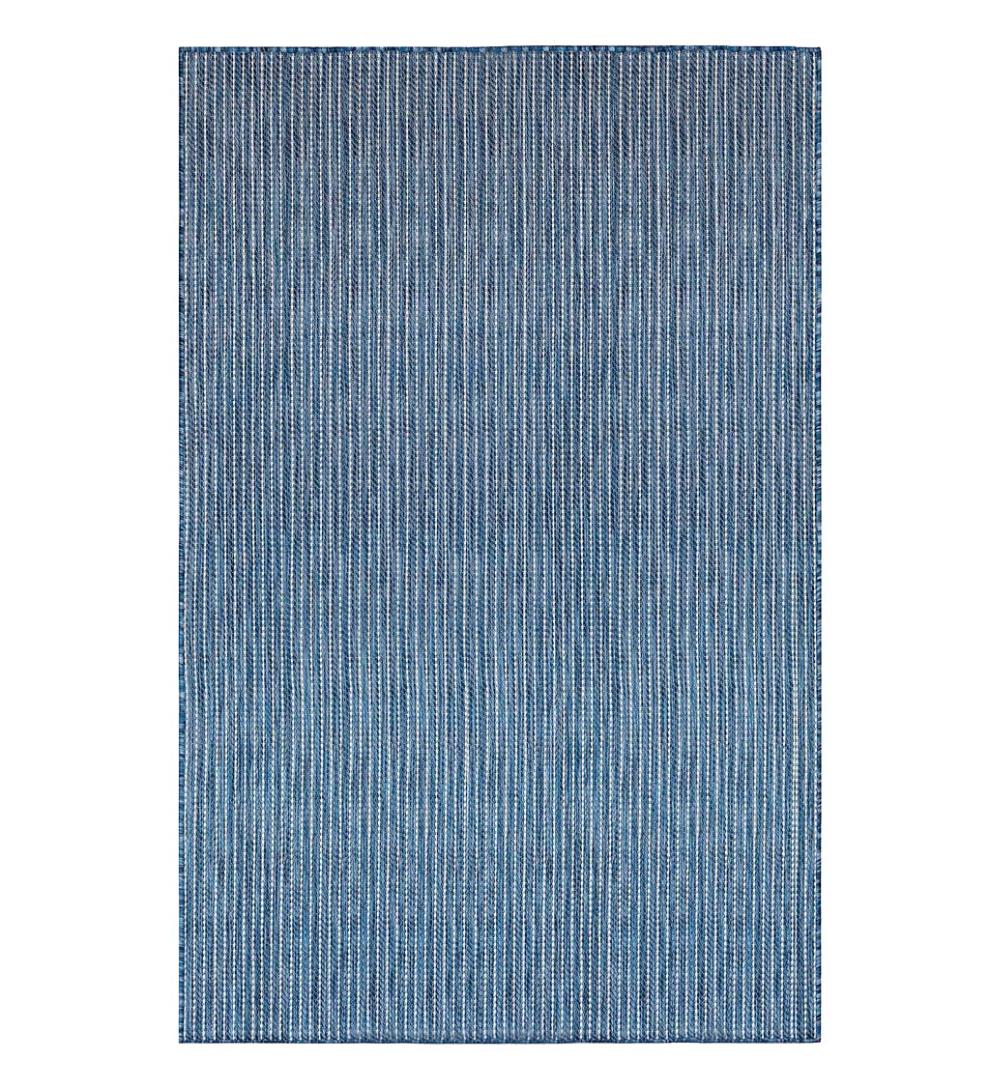 Plow & Hearth Synthetic Rugs Indoor Living Indoor/Outdoor Textured Stripe Polypropylene Rug
