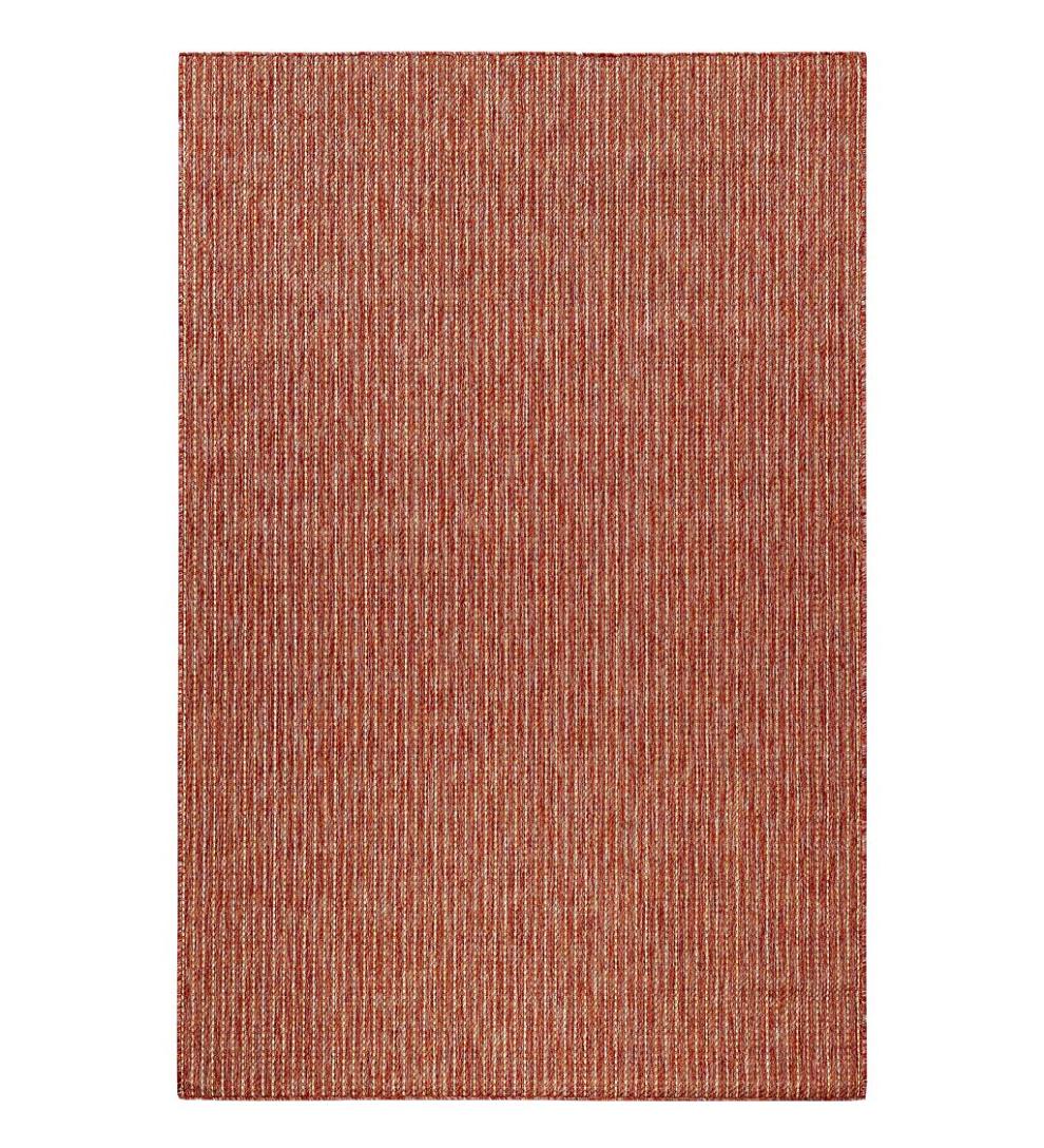 Plow & Hearth Synthetic Rugs Indoor Living Indoor/Outdoor Textured Stripe Polypropylene Rug