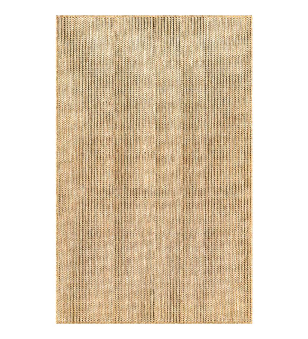 Plow & Hearth Synthetic Rugs Indoor Living Indoor/Outdoor Textured Stripe Polypropylene Rug