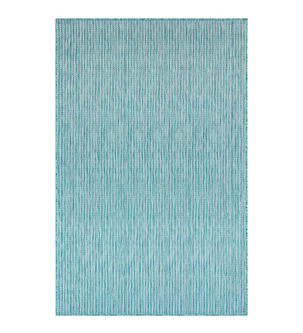 Plow & Hearth Synthetic Rugs Indoor Living Indoor/Outdoor Textured Stripe Polypropylene Rug