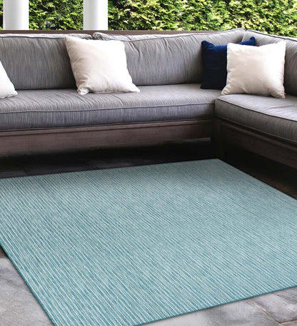 Plow & Hearth Synthetic Rugs Indoor Living Indoor/Outdoor Textured Stripe Polypropylene Rug