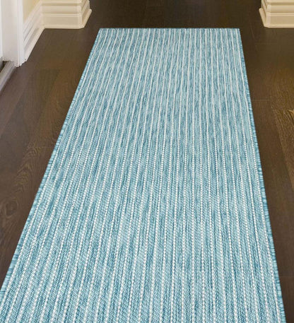 Plow & Hearth Synthetic Rugs Indoor Living Indoor/Outdoor Textured Stripe Polypropylene Rug