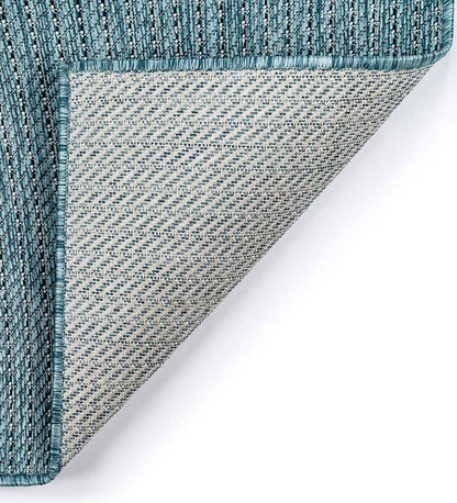 Plow & Hearth Synthetic Rugs Indoor Living Indoor/Outdoor Textured Stripe Polypropylene Rug