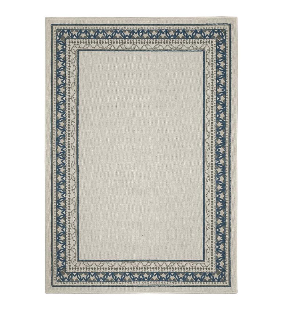 Plow & Hearth Synthetic Rugs Indoor Living Indoor/Outdoor York Border Polypropylene Rug