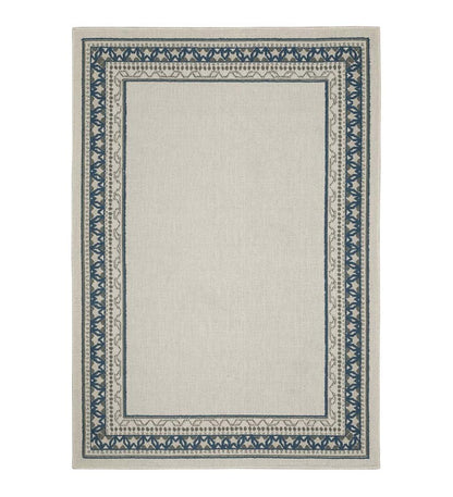 Plow & Hearth Synthetic Rugs Indoor Living Indoor/Outdoor York Border Polypropylene Rug