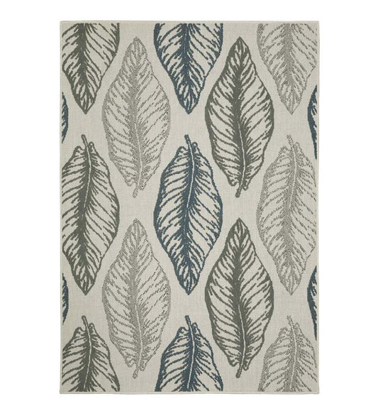 Plow & Hearth Synthetic Rugs Indoor Living Indoor/Outdoor York Leaves Polypropylene Rug