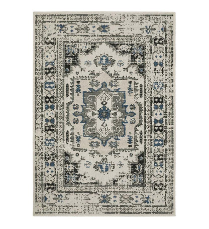 Plow & Hearth Synthetic Rugs Indoor Living Indoor/Outdoor York Traditional Medallion Polypropylene Rug