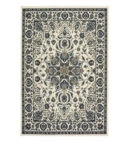 Plow & Hearth Synthetic Rugs Indoor Living Marston Medallion Polypropylene Area Rug