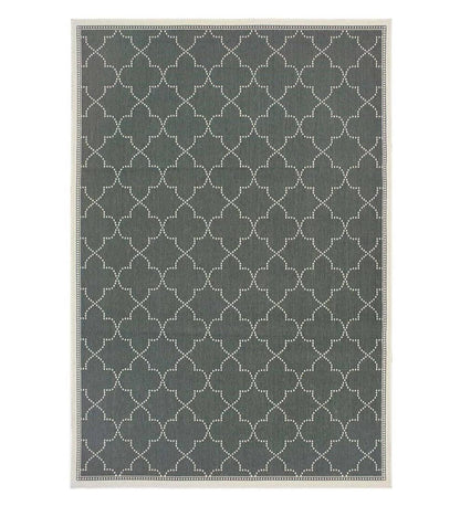 Plow & Hearth Synthetic Rugs Indoor Living Marston Quatrefoil Polypropylene Area Rug