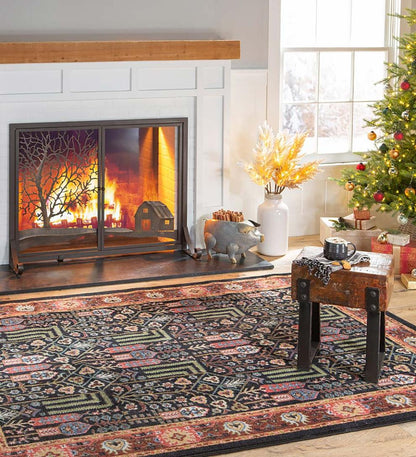 Plow & Hearth Synthetic Rugs Indoor Living Mount Joy Endurastran Area Rug