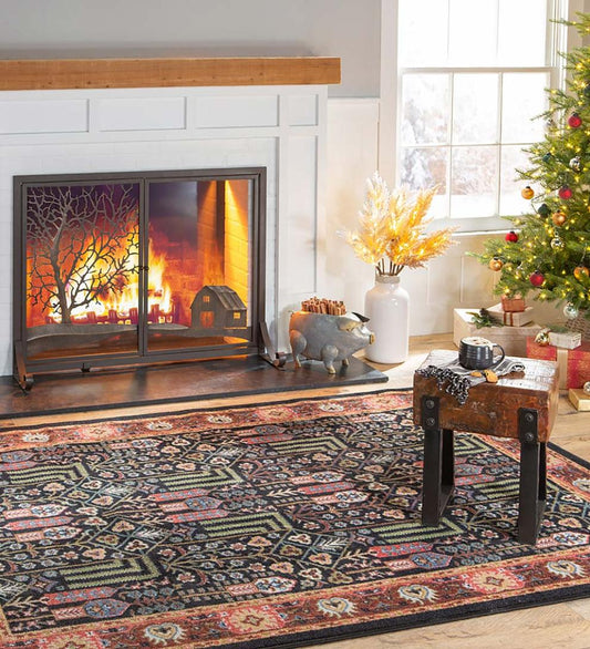 Plow & Hearth Synthetic Rugs Indoor Living Mount Joy Endurastran Area Rug
