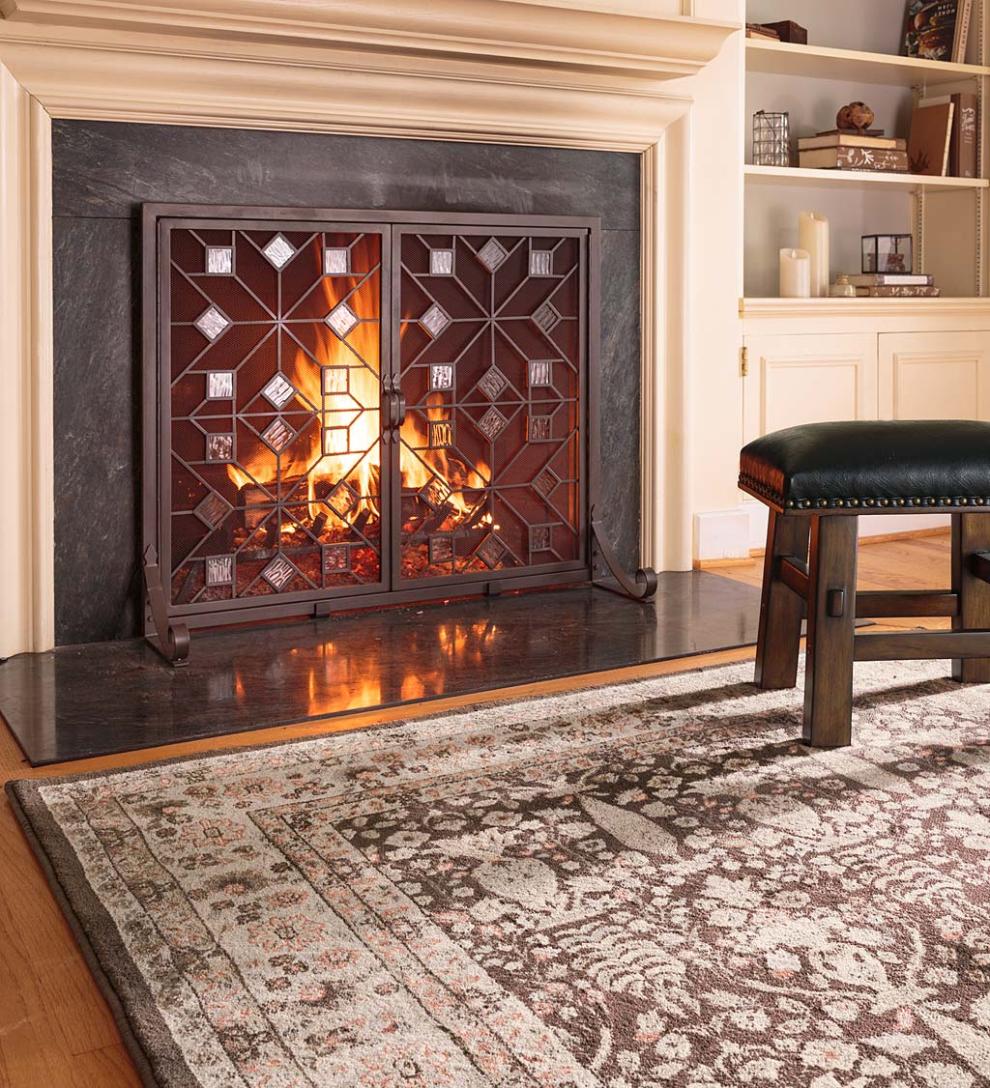 Plow & Hearth Synthetic Rugs Indoor Living Oak Lawn Polypropylene Rug