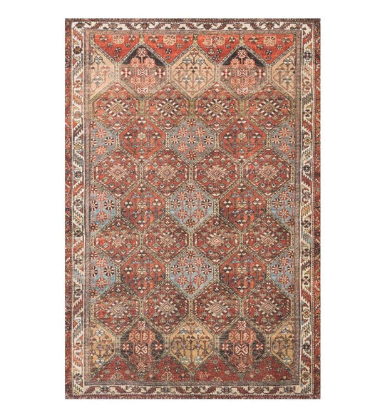Plow & Hearth Synthetic Rugs Indoor Living Oxford Hexagon Polyester Rug