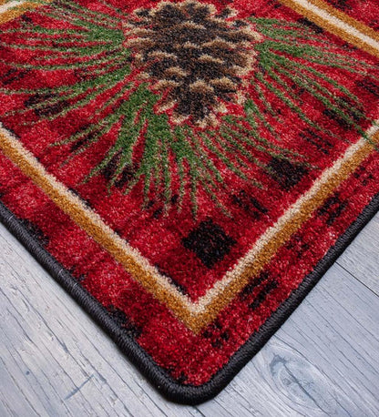 Plow & Hearth Synthetic Rugs Indoor Living Pine Cone Valley Plaid Endurastran Area Rug