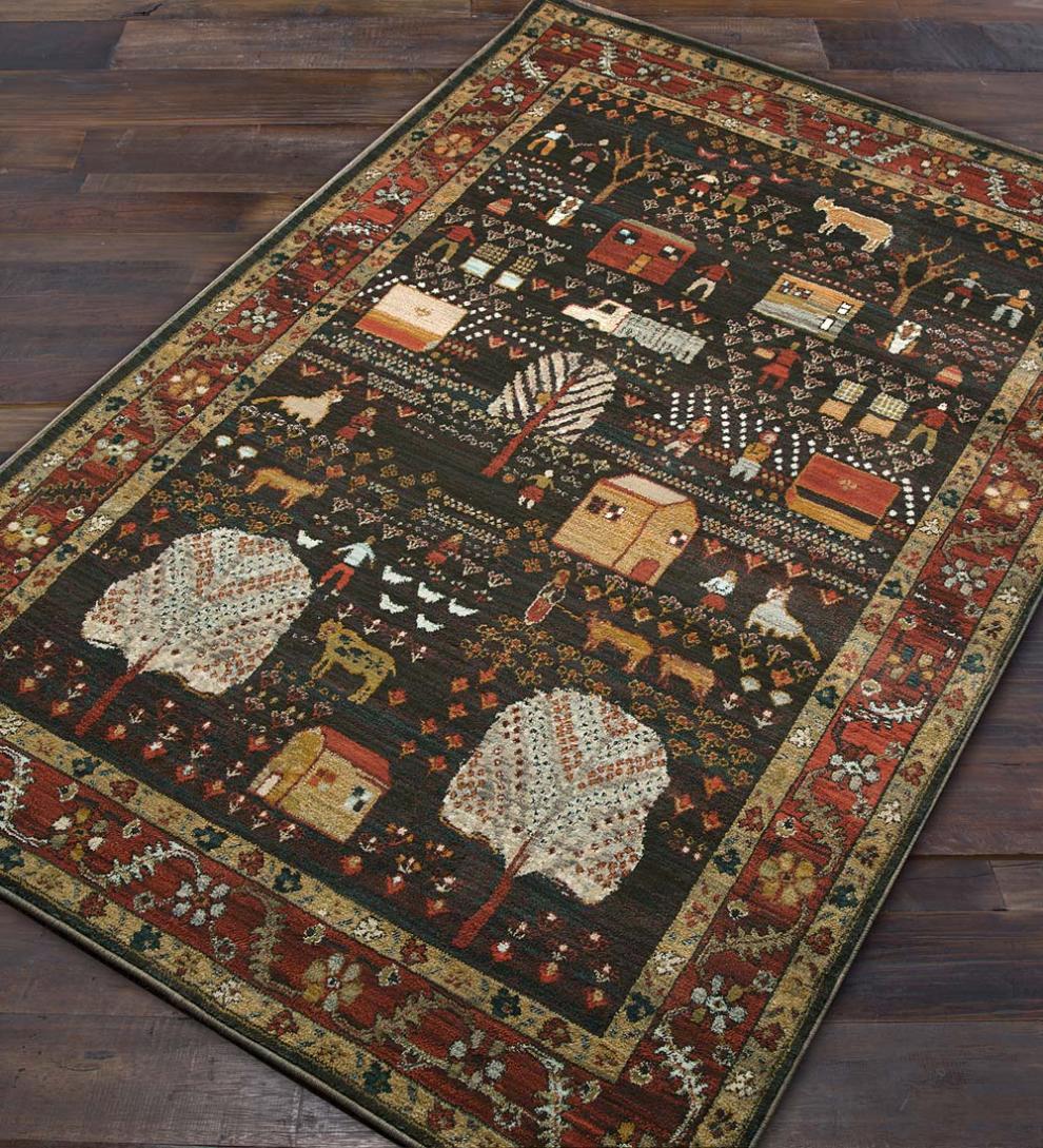 Plow & Hearth Synthetic Rugs Indoor Living Polypropylene Shaker Village Rugs