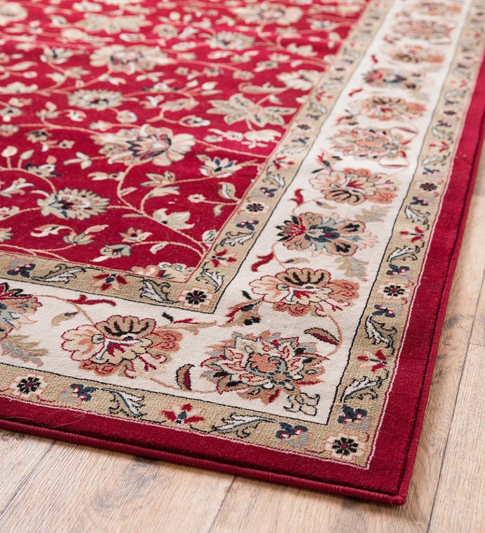 Plow & Hearth Synthetic Rugs Indoor Living Sheridan Border Polypropylene Rug