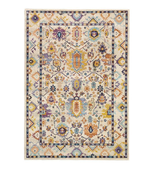Plow & Hearth Synthetic Rugs Indoor Living Silver City Tapestry Polypropylene Rug